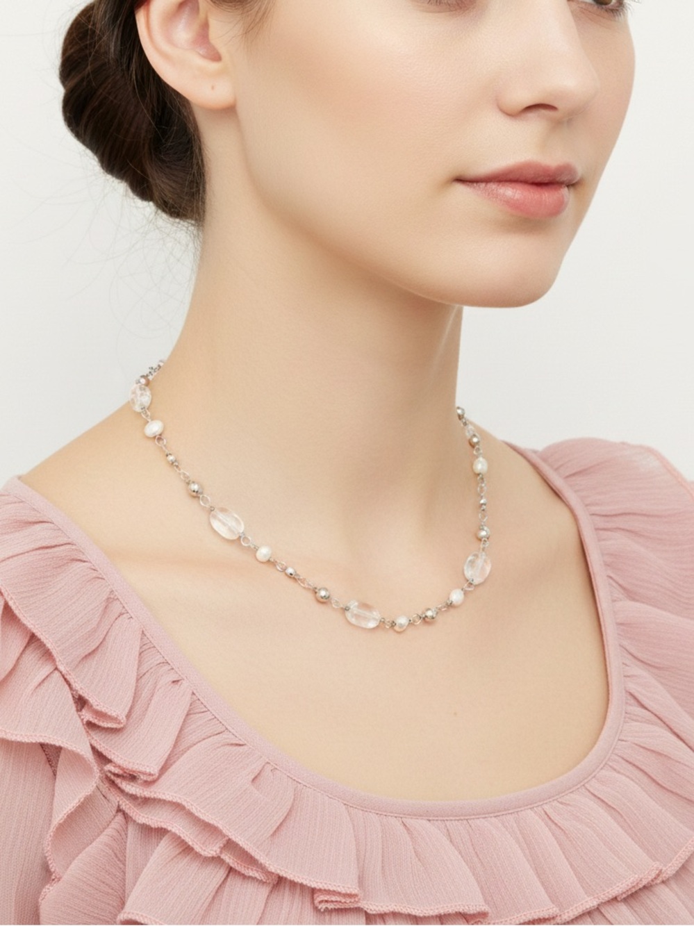 SILPADA Pearl Crystal & Sterling Silver Bead Necklace